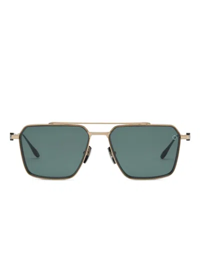 Akoni Square-frame Sunglasses In Gold