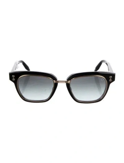 Pre-owned Akoni Square Gradient Sunglasses W/ Tags In Black/gold