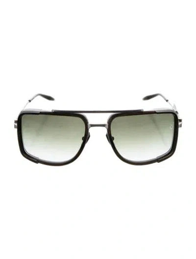Pre-owned Akoni Square Gradient Sunglasses W/ Tags In Black/metallic