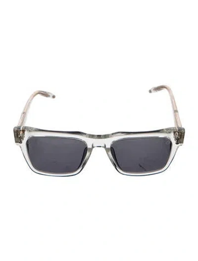 Pre-owned Akoni Square Tinted Sunglasses In Clear