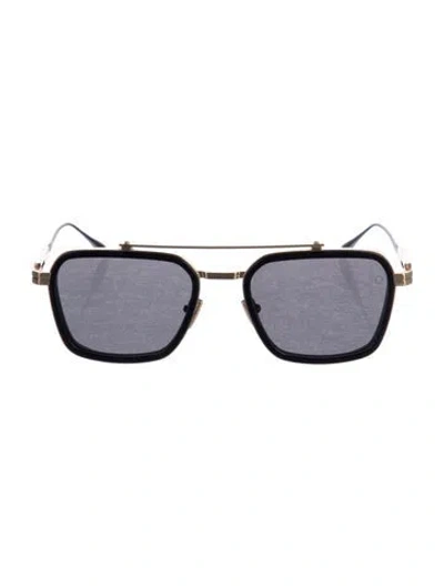 Pre-owned Akoni Square Tinted Sunglasses In Gold