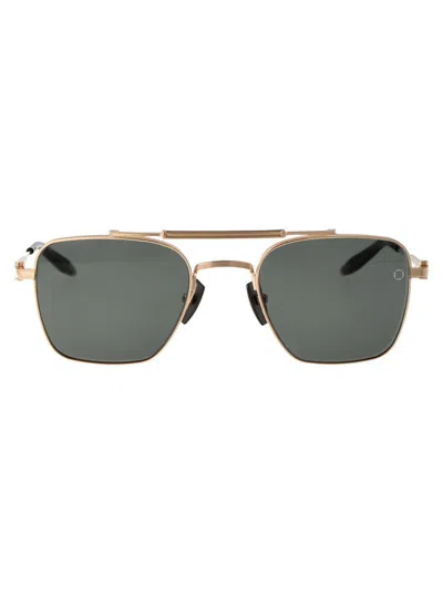Akoni Sunglasses In Brushed White Gold-dark Tortoise W/g-15