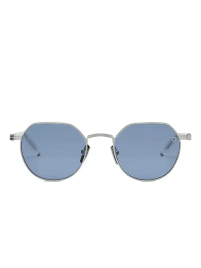Akoni Themis Geometric Sunglasses In Silver