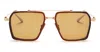 Akoni Tiros - Brushed White Gold / Light Havana Sunglasses In Brown