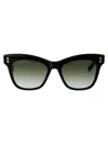 Akoni Black W Acetate Sunglasses In Black W/g-15 Grad