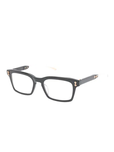Akoni Wise Four Rectangle-frame Glasses In Black