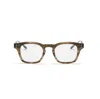Akoni Wise Rectangular Tortoiseshell Optical Glasses With Metallic Temples In Brown