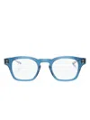 Akoni Wise Square-frame Glasses In Silver