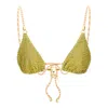 Akosha Swimwear Women's Green Triangle Top Muses In Green