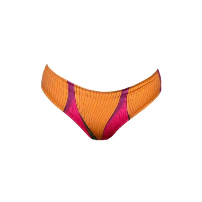 Akosua Swimwear Women's Layer Me Slowly Bikini Bottoms - Orange & Pink