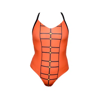 Akosua Swimwear Women's Lioness One-piece - Orange & Black In Multi