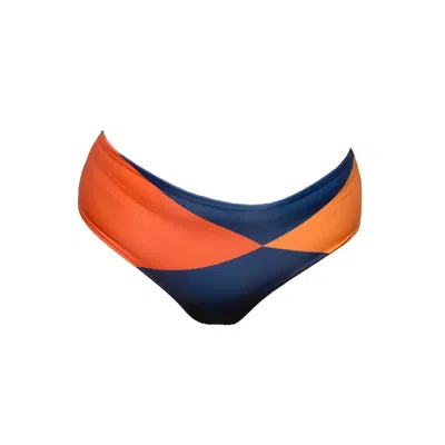Akosua Swimwear Women's Something Borrowed Something Blue Bikini Bottoms - Orange & Blue