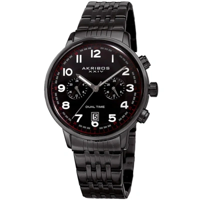 Akribos Xxiv Black Dial Dual Time Men's Watch Ak942bk