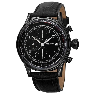 Akribos Xxiv Chronograph Quartz Black Dial Men's Watch Ak798bk