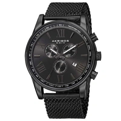Akribos Xxiv Chronograph Quartz Black Dial Men's Watch Ak813bk
