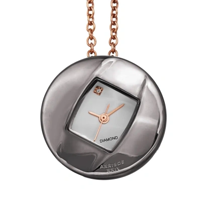 Akribos Xxiv Diamond White Dial Ladies Watch Ak1053gn In Metallic