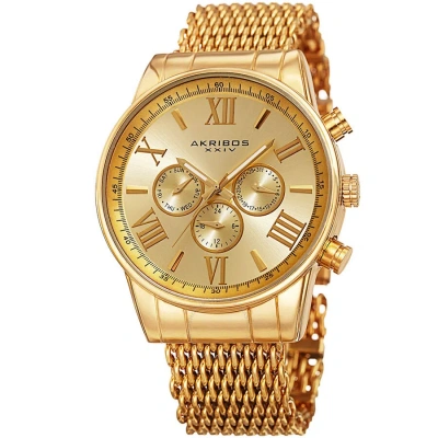 Akribos Xxiv Enterprise Quartz Gold Dial Men's Watch P50156
