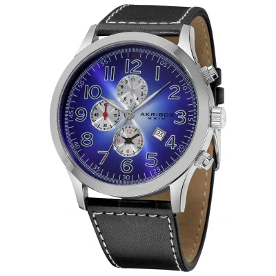 Akribos Xxiv Essential Chronograph Quartz Blue-white Gradient Dial Men's Watch Ak603bu