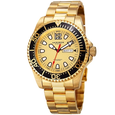 Akribos Xxiv Extremis Quartz Gold Dial Men's Watch P50172