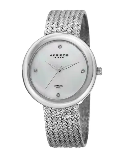 Akribos Xxiv Men's Brass Diamond Watch