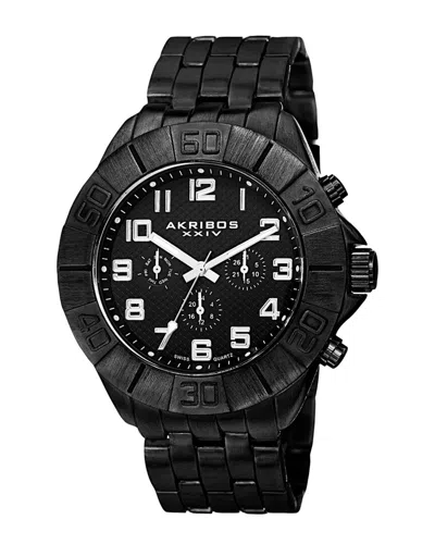 Akribos Xxiv Men's Casual Watch In Black