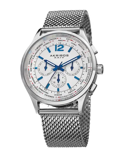 Akribos Xxiv Men's Explorer Watch In Metallic