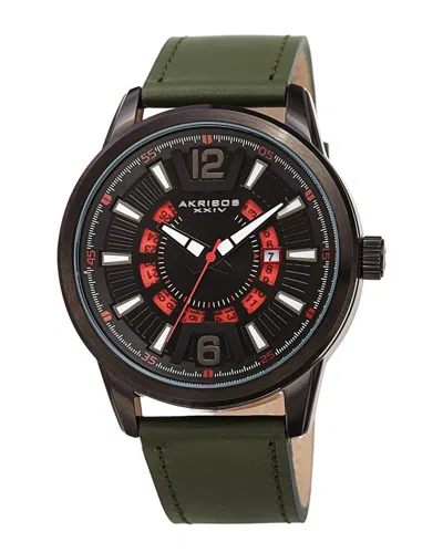 Akribos Xxiv Men's Genuine Leather Watch