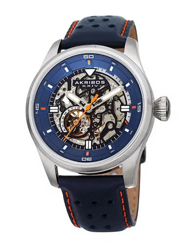 Akribos Xxiv Men's Genuine Leather Watch