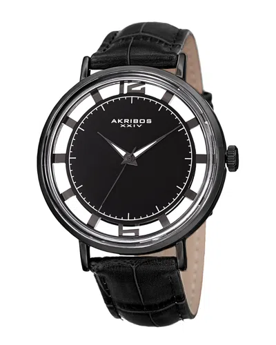 Akribos Xxiv Men's Genuine Leather Watch