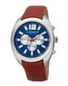 Akribos Xxiv Men's Leather Watch