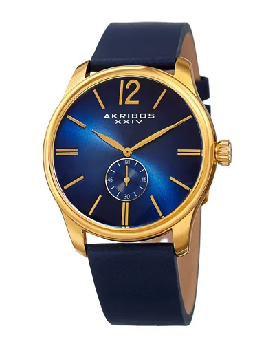 Akribos Xxiv Men's Leather Watch
