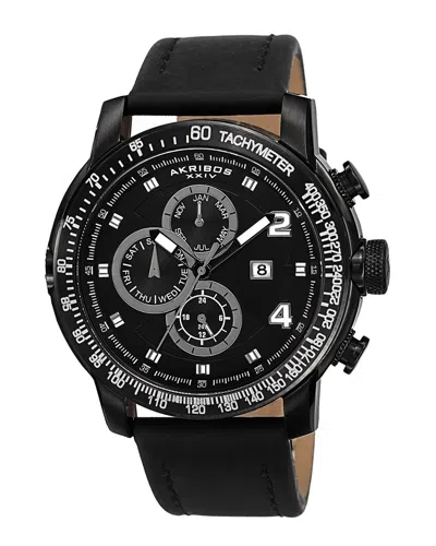 Akribos Xxiv Men's Leather Watch