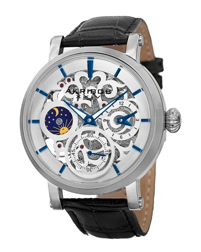 Akribos Xxiv Men's Leather Watch