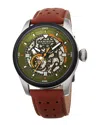 Akribos Xxiv Men's Leather Watch