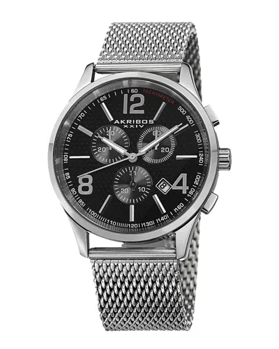 Akribos Xxiv Men's Stainless Steel Chronograph Watch