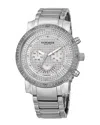Akribos Xxiv Men's Stainless Steel Diamond Watch