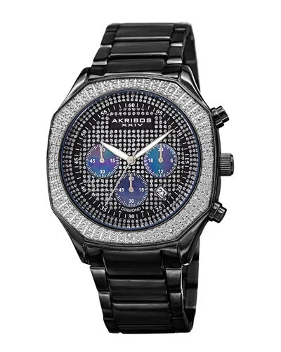 AKRIBOS XXIV AKRIBOS XXIV MEN'S STAINLESS STEEL DIAMOND WATCH
