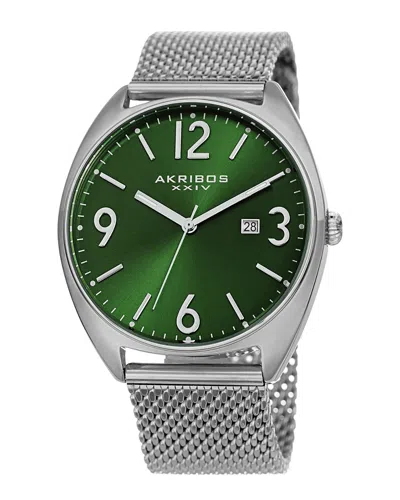AKRIBOS XXIV AKRIBOS XXIV MEN'S STAINLESS STEEL MESH WATCH