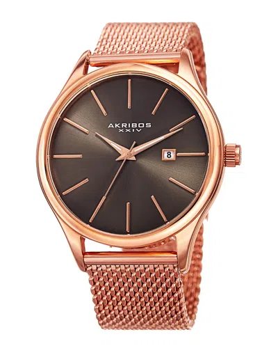 Akribos Xxiv Men's Stainless Steel Watch