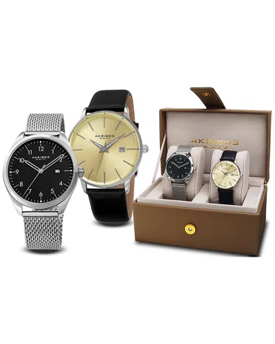 Akribos Xxiv Men's Stainless Steel Watch