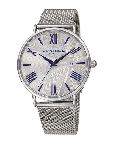 Akribos Xxiv Men's Stainless Steel Watch