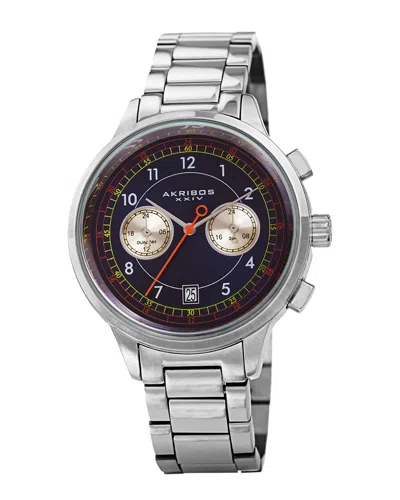 Akribos Xxiv Men's Stainless Steel Watch