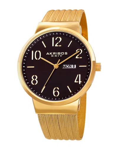 Akribos Xxiv Men's Stainless Steel Watch