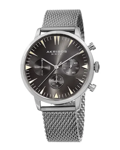 Akribos Xxiv Men's Stainless Steel Watch