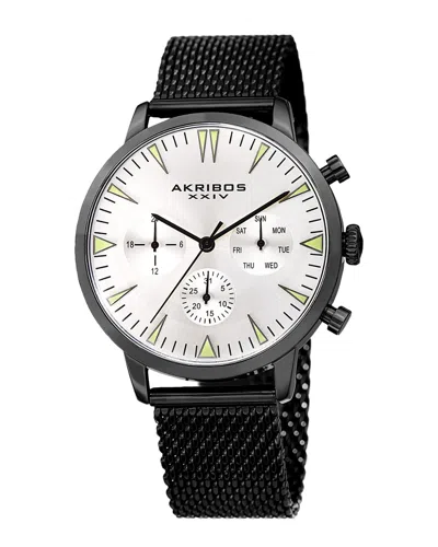 Akribos Xxiv Men's Stainless Steel Watch