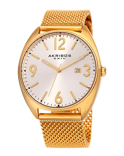Akribos Xxiv Men's Stainless Steel Watch