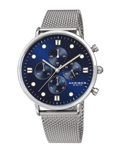 Akribos Xxiv Men's Stainless Steel Watch