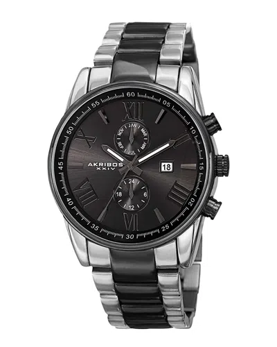 Akribos Xxiv Men's Stainless Steel Watch In Multi