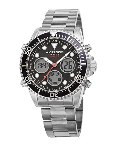 Akribos Xxiv Men's Stainless Steel Watch In Gray