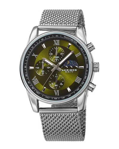 Akribos Xxiv Men's Stainless Steel Watch
